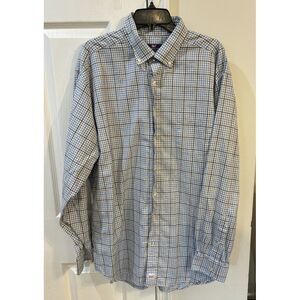 Vineyard Vines Classic Fit‎ Murray Shirt Men's Sz XL Long Sleeve Blue Gray Plaid